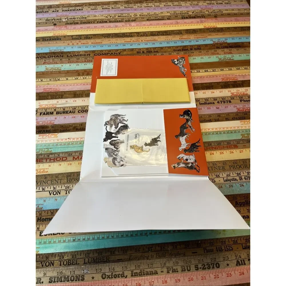 Les Chats Steinlen Cats Die-Cut Stationery Envelopes Stickers Boston Museum Art